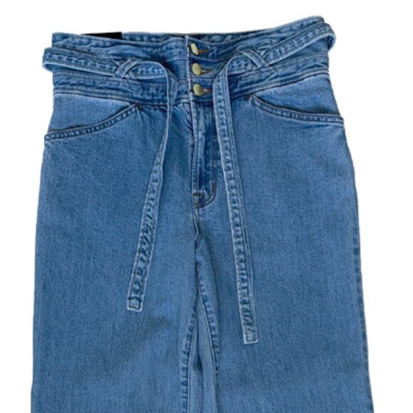 J. Brand Sukey Tie Waist Cropped Flare Jeans - Picture 2 of 7
